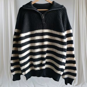 Striped Knitted Cardigan