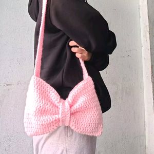 Handmade Crochet Bow Bag