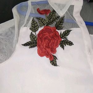 Embroidered Floral Shirt