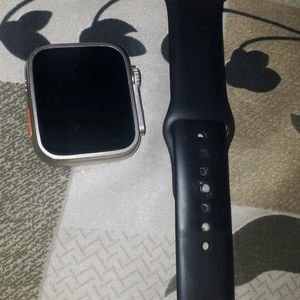 Ultra Smart Watch With Black Strap