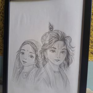 radhe krishna sketch