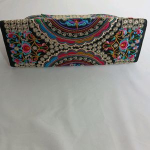 Multicolor Embroidered Casual Sling Bag (Women)