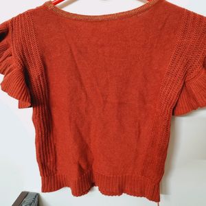 Rust Orange Crop Top