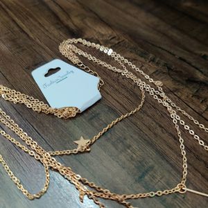 Gold Plated Multi Layered Aesthetic Chain