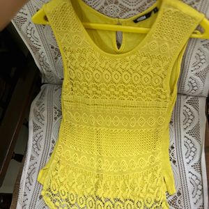 NEON Yellow Lace Tank Top 🌼