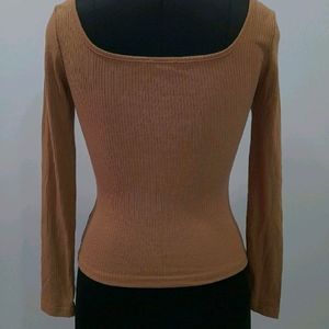 Shein Xs Sweetheart Neck Woolen Top For Women