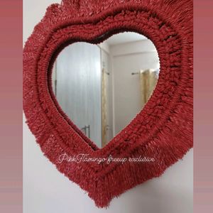 13 Inches Heart Macrame Mirror ❤️