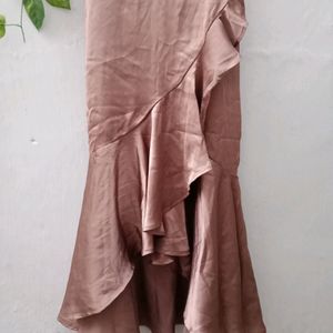 Rose Gold Satin Dress