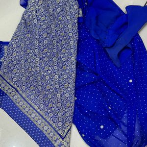 Blue ethnic saree