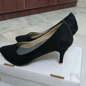 Black Pencil Heels Size 40,Uk 7