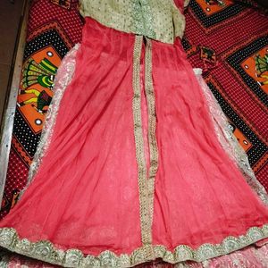 Peach Colour Endo western Lehnga