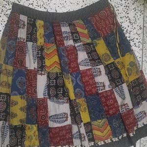 Tukdi Cotton Skirt