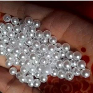 White Beads 6mm 1200 Pcs.for Art Nd Craft