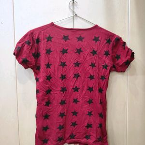 Red Star Printed Tshirt (Women)