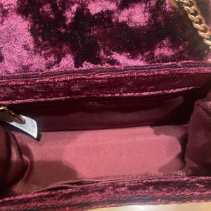 Charles & Keith Velvet Clutch