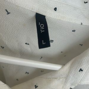 A Beautiful White Alphabet Print Shirt