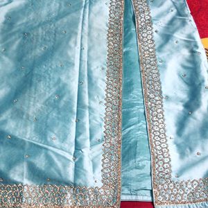 Zari Work Kurta Pant Set For Girls