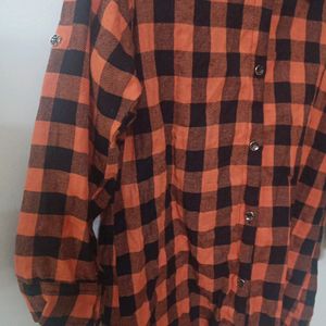 Orange Checked Shirt