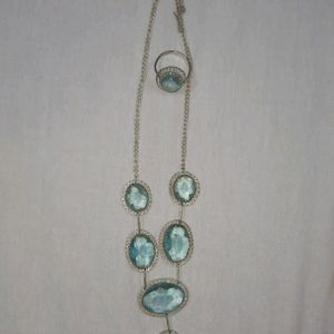 Blue Neclace With Ring