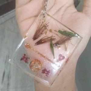 Resin Polaroid Keychain With Glitter