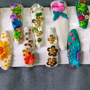 🎀13 Aari Embroidery Hair Clips