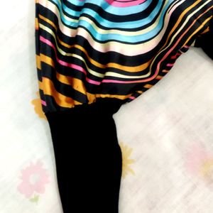 multicolored fashionable top