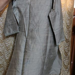 Juliet Grey Gold Kurti With Little Stone Work