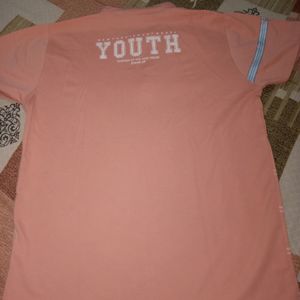 Peach Colour T Shirt For Girls