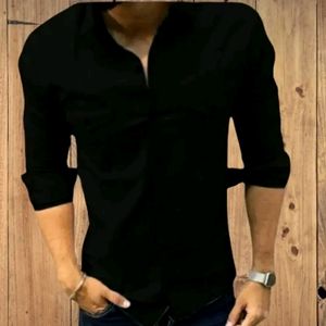 Fancy Cotton Blend Solid Casual Shirt For Men