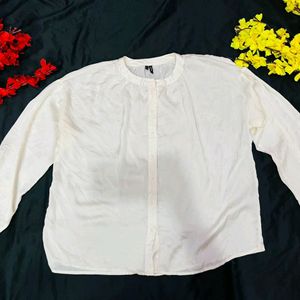 Vero moda loose oversized cream shirt