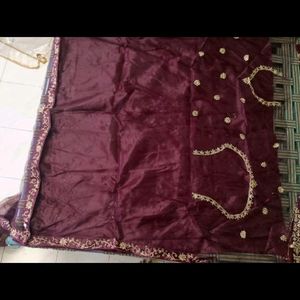 Semi Stitched  Lengha With Cancan