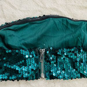 Green Full Sequins Tubetop