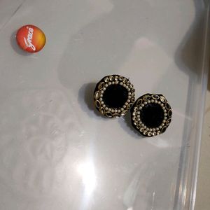 Black Fabric Earrings