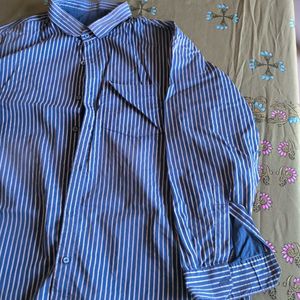 Blue Shirt With White Line,