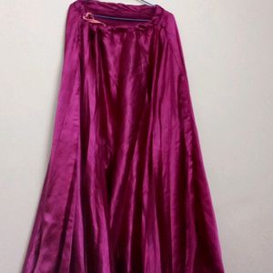 Heavy Flared Satin Skirt