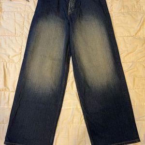 Vintage reverse front dirty mud dyed jeans