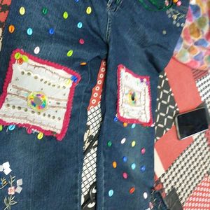 Customized Jeans Can Wear 32 To 34 Waist