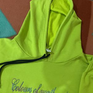 Neon Color Hoodie Top For Women💚💛