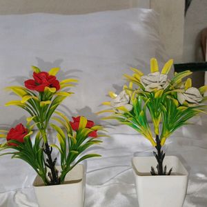 4pc Mini Artificial Plants for Home & Office Decor