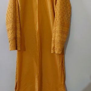 Mustard Kurta  Plazzo Set.