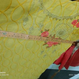 Yellow Multi Disign Kurti