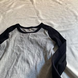 Grey and black slim T-shirt