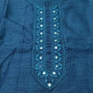 Straight Dark Blue Kurti