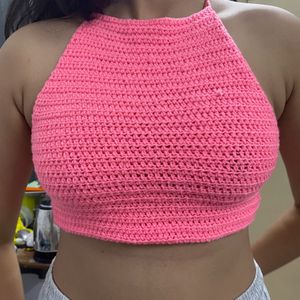 Pink Crochet Top