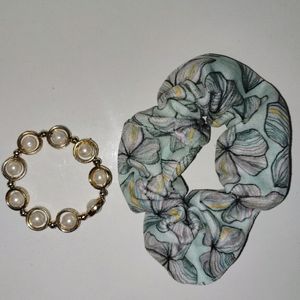 A  Combo Of Scrunchie , Bracelet