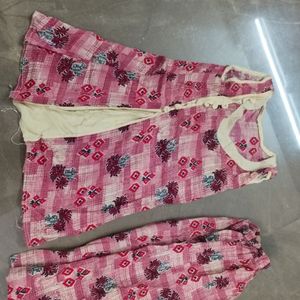 Combo Of 3  Kids Kurti And Pant Set