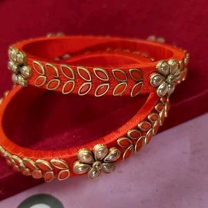 Combo Of 10 Handmade Silk Thread Bangles