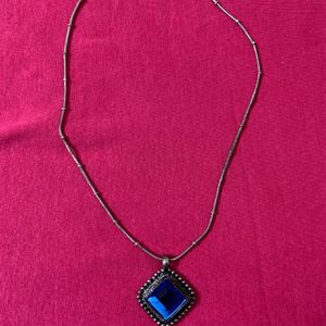 Blue Stone Pendant Necklace