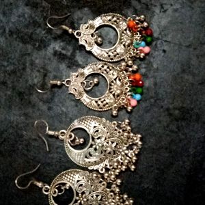 Oxidized earrings.