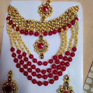 Jewellery Set Rani Haar Chokker Mangtika Earings